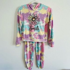 Lily Bleu Girls Tie Dye Sweatshirt Sweatpants Matching Set